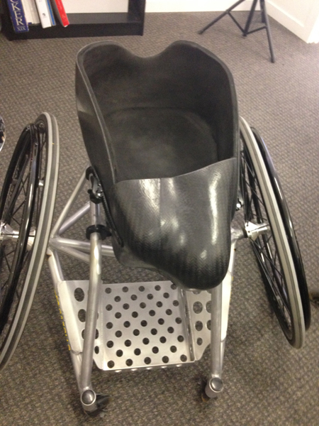 Image of custom wheelchair used by Dylan Alcott 
