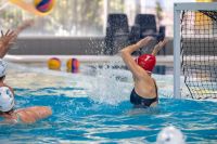 The Aussie Stingers Water Polo team trains at the AIS