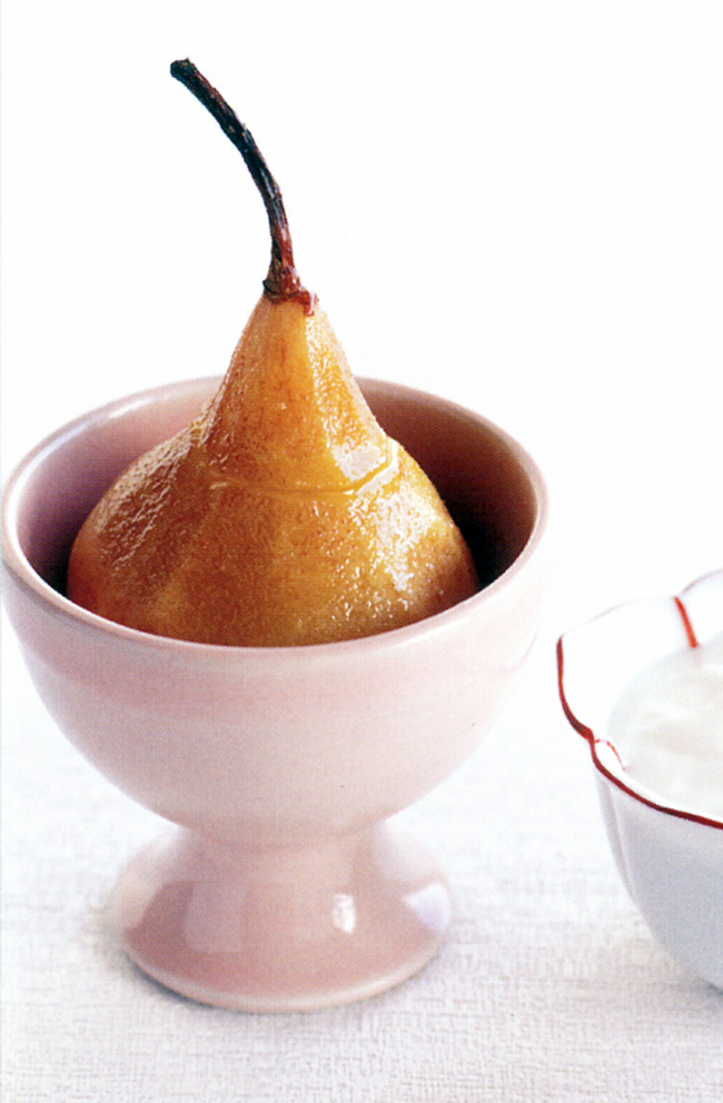 Steamed pears