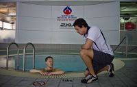 Christopher Erickson uses the AIS recovery centre plunge pool 2012