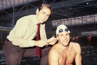 AIS Physiology 1986 - Dr Telford and Swimmer L. Leech 