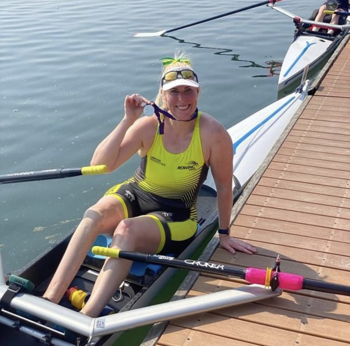 Kat Ross shows her medal