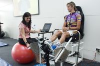 Shona Halson fatigue and recovery specialist (Physiology) testing on Miles Olman 2007