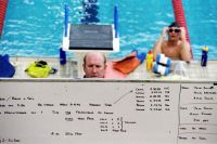 AIS swimming training Mark Reagan (coach) and Justin Norris
