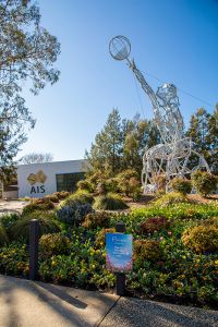 Floriade flowers in front of the AIS visitors centre 2020