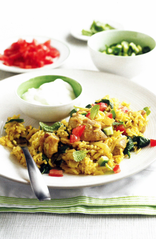Chicken-and-spinach-pilaf