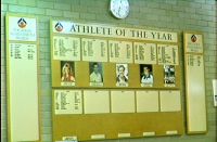 AIS dining hall Athlete of the Year display 1995