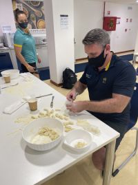 Staff members at the ETC baking