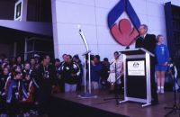 Jim Ferguson ASC Executive Director at the Sydney 2000 Olympic Torch Relay ceremony