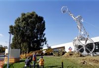 Re-construction of the Sydney Olympic Sculptures, a gift from AMP in memory of the number of Australian Olympians that have trained at the AIS previously set upon Sydney's Centrepoint tower) 2003