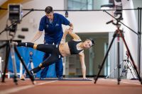 Athlete testing with strength & conditioning coach Aaron Holt in biomechanics lap 2019