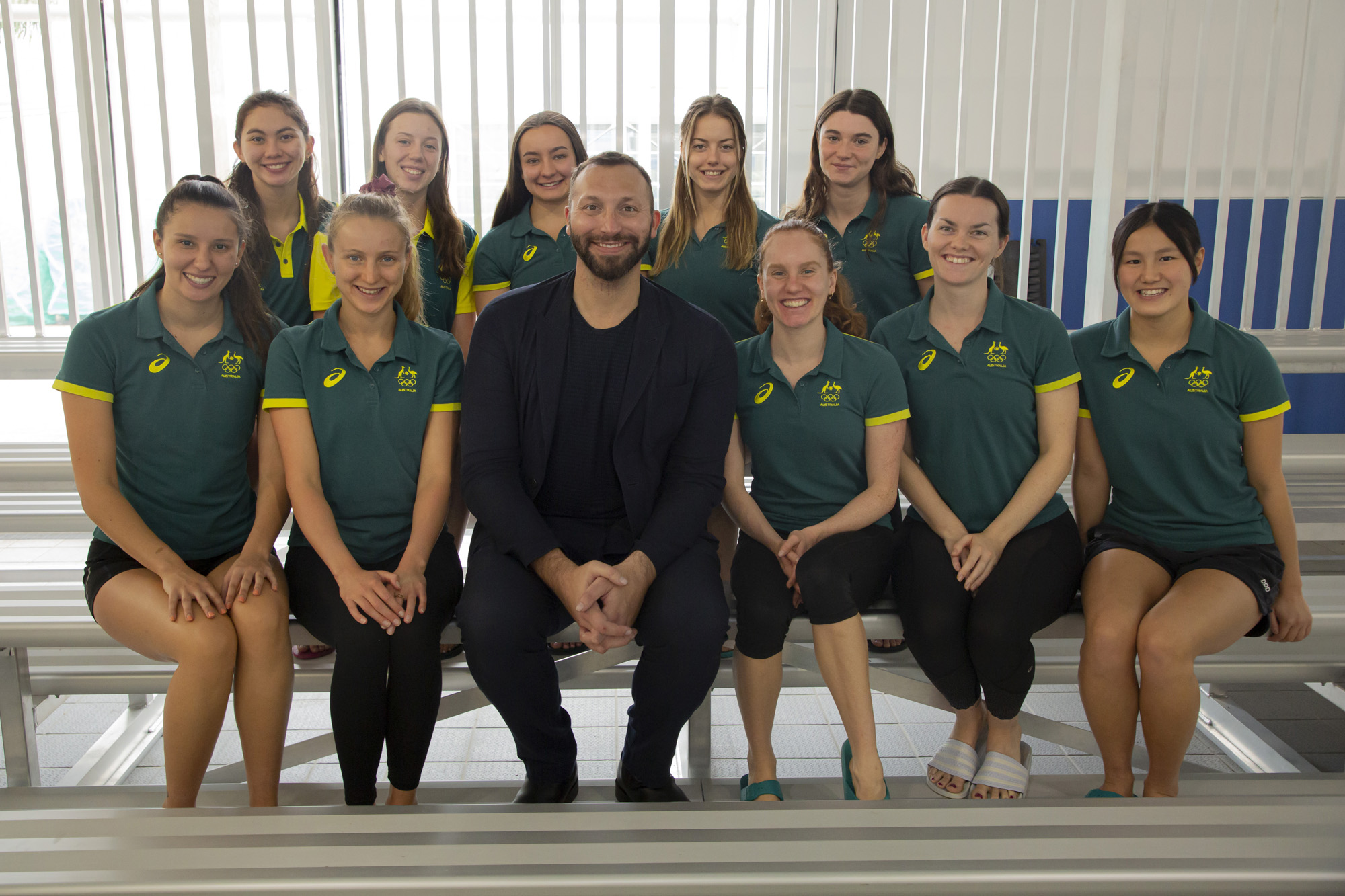 Thorpe with Olympic artistic swimming squad