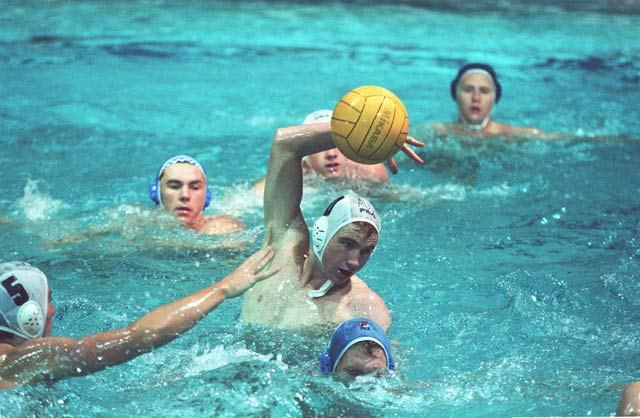 Matthew Turnbull playing water polo