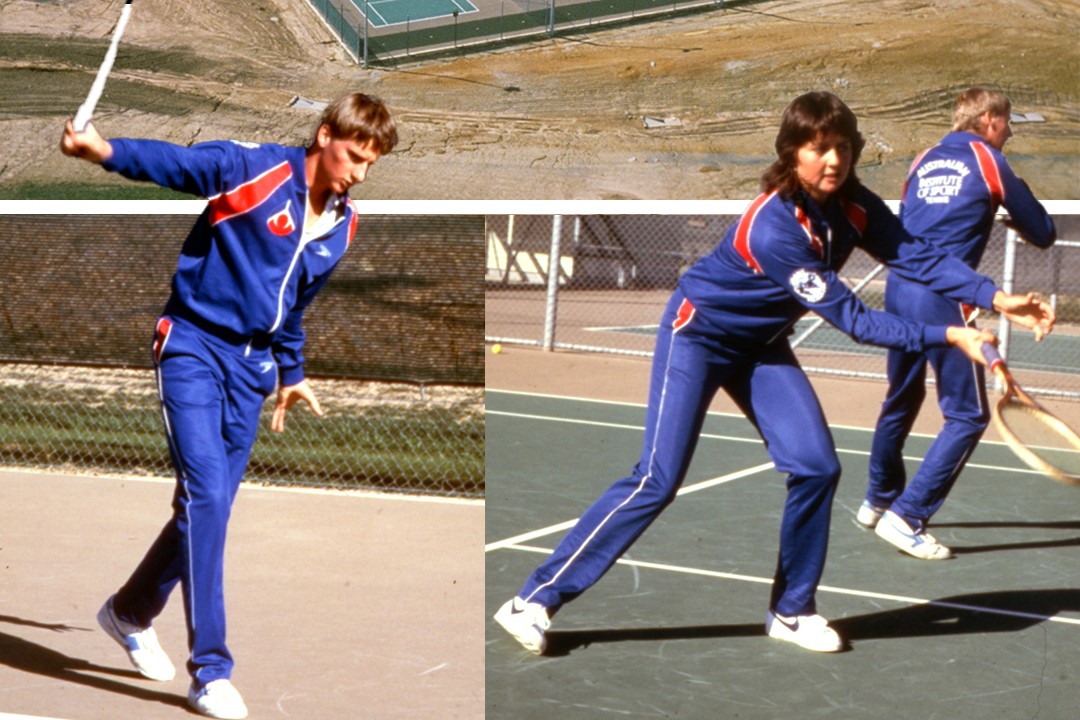 AIS Athletes playing tennis in the 90s